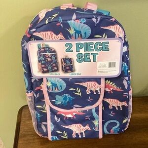 🎒DINOSAUR BACKPACK W/ MATCHING LUNCH BAG.